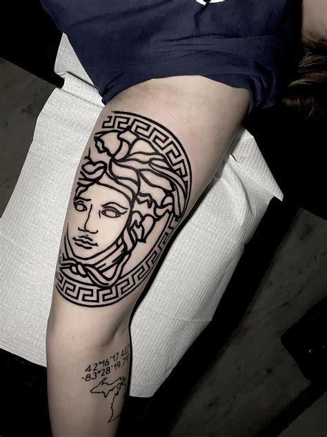 versace symbol tattoo|medusa tattoo on vagina.